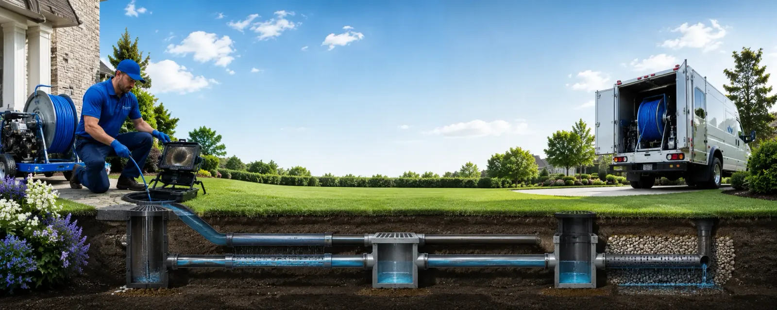 Outdoor drain cleaning information for Exira, IA